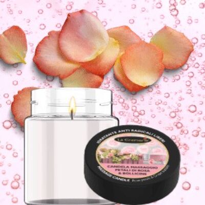 Massage candle Rose petals and bubbles 200ml
