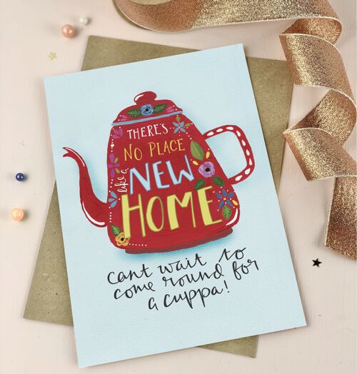 No place like a new home kettle folk card