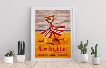 New Brighton Wallasey - Ensoleillé Cheshire - Impression artistique Premium