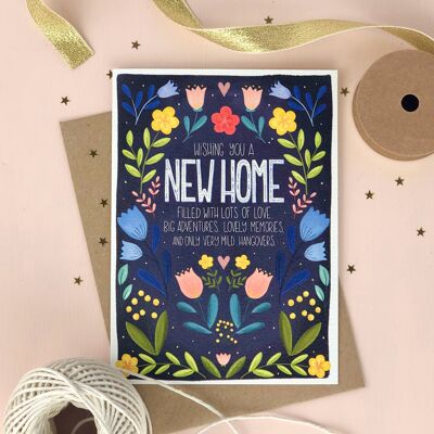 New Home Mile Hangovers Funny Folk Art New Home Card