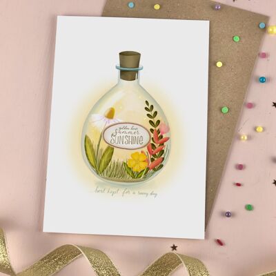 Bottled Sunshine Sympathy and Support Card