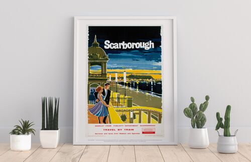 Scarborough At Night - British Railways - Premium Art Print