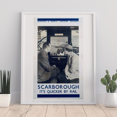 Scarborough From The Train - It's Quicker By Rail Art Print