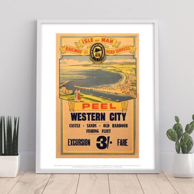 Isle Of Man - Peel Western City - 11X14” Premium Art Print