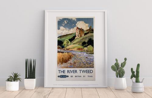 The River Tweed, Neidpath Castle, Peeblesshire - Art Print