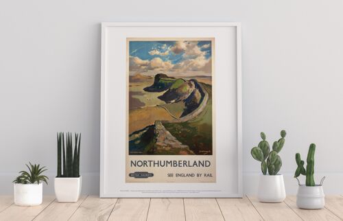 Northumberland, The Roman Wall - 11X14” Premium Art Print