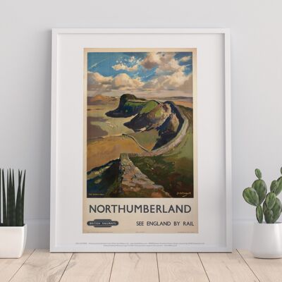 Northumberland, The Roman Wall - 11X14” Premium Art Print