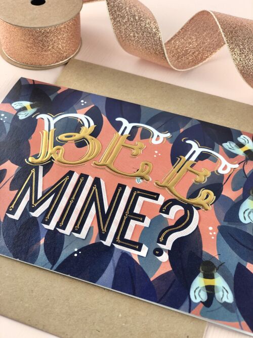 Bee Mine valentines and love card
