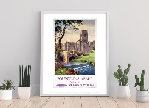 Fountains Abbey, Yorkshire - 11X14” Premium Art Print