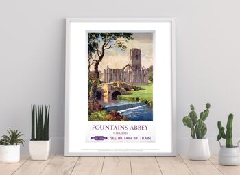Abbaye de Fountains, Yorkshire - Impression d'Art Premium 11X14"