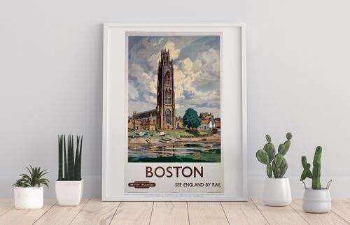 Boston - See England By Rail - 11X14” Premium Art Print