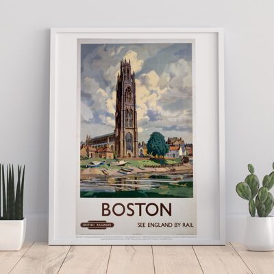 Boston - See England By Rail - 11X14” Premium Art Print