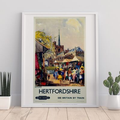 Hitchin, Hertfordshire - See Britain By Train - Art Print