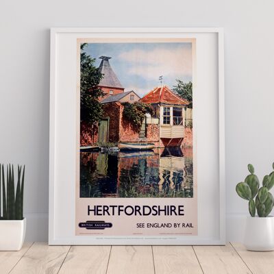 Hertfordshire - See Britain By Rail - Premium Art Print