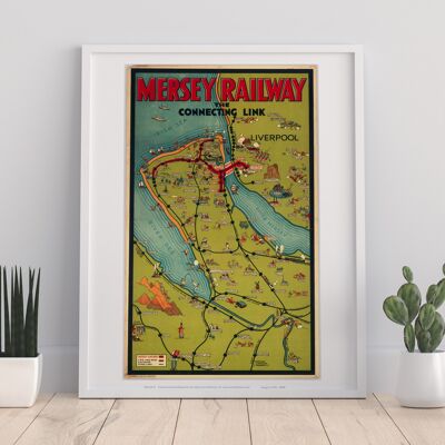 Mersey Railway, The Connecting Link - Premium Art Print