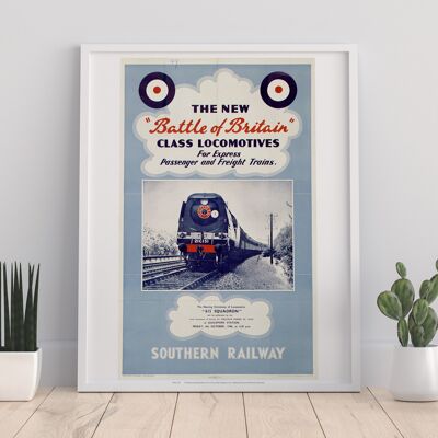 The New Battle Of Britain Class Locomotive - Art Print