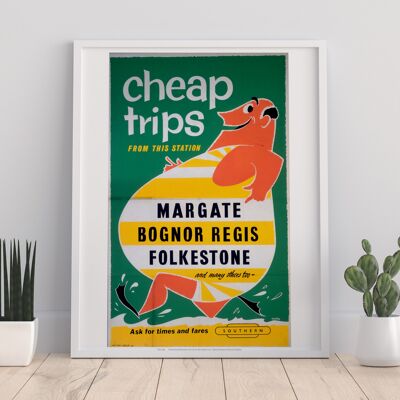 Cheap Trips From Margate Bognor Regis Folkestone Art Print