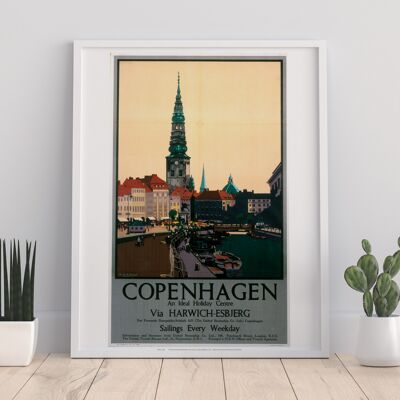 Copenhagen Via Harwich-Esbjerg - 11X14” Premium Art Print