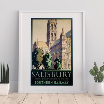 Salisbury Cathedral - 11X14” Premium Art Print