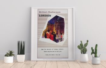 Chemin de fer britannique Londres - 11X14" Premium Art Print