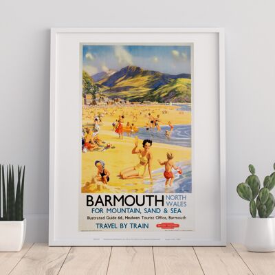 Barmouth North Wales For Mountain, Sand And Sea Art Print