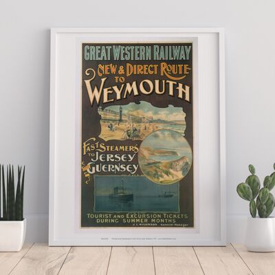 Direct Route To Weymouth - Great Western Railway Art Print