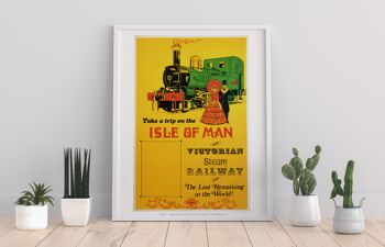 Voyage sur l'île de Man - Chemin de fer à vapeur victorien - Impression artistique
