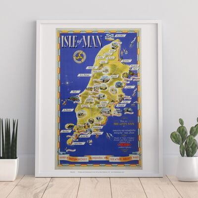 Isle Of Man Map - 11X14” Premium Art Print