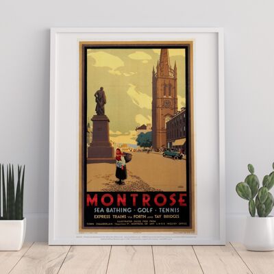 Montrose Bathing Golf And Tennis - Lner Poster - Art Print