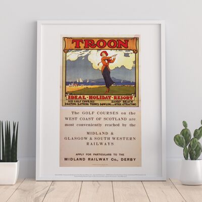 Troon Ideal Holiday Resort - Railway Art Print