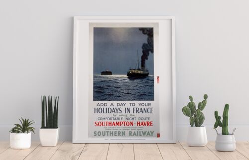 Holidays In France - Southampton To Havre Railway Art Print