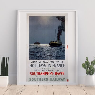 Holidays In France - Southampton To Havre Railway Art Print