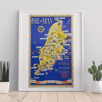 Isle Of Man, Guide Book - 11X14” Premium Art Print
