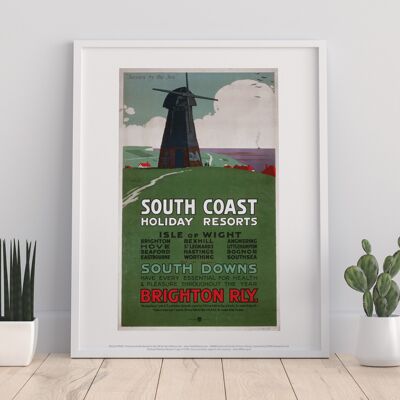 South Coast Holiday Resorts - Sussex By The Sea Art Print