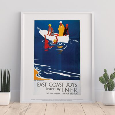 East Coast Joys - No 4 Sea Bathing - Premium Art Print