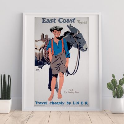 East Coast Types No 6 The Donkey Boy - Premium Art Print