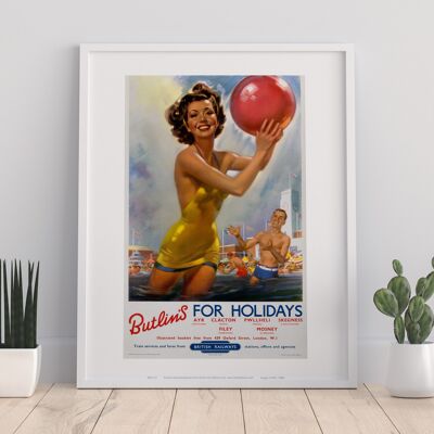 Butlins For Holidays - Railway Art Print