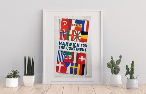 Harwich For The Continent - Flags - 11X14” Premium Art Print