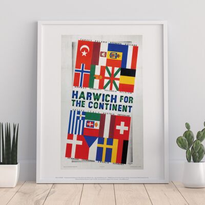 Harwich For The Continent - Flags - 11X14” Premium Art Print