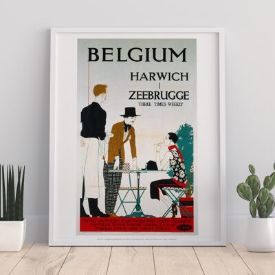 Belgium - Harwich To Zeebrugge Restaurant - Art Print