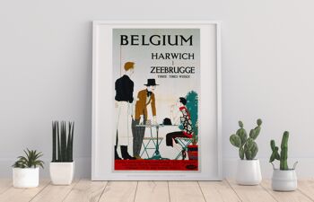 Belgique - Harwich To Zeebrugge Restaurant - Art Print