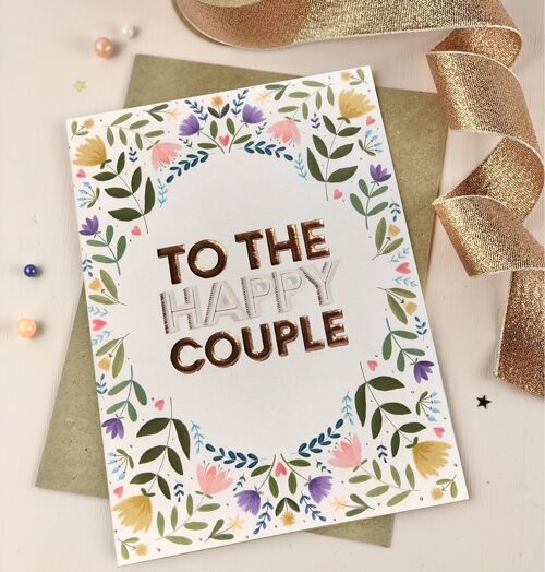 To the happy couple wedding card