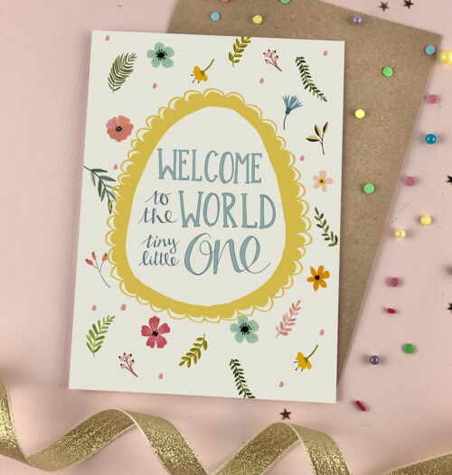 Welcome to the World Little One new baby card