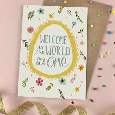 Welcome to the World Little One new baby card