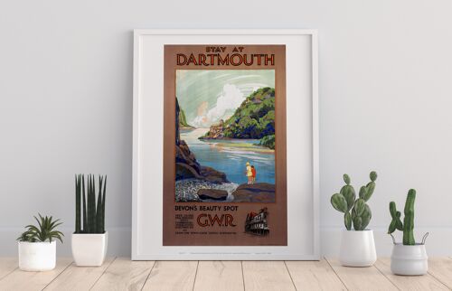 Stay At Dartmouth - Devon's Beauty Spot - Premium Art Print