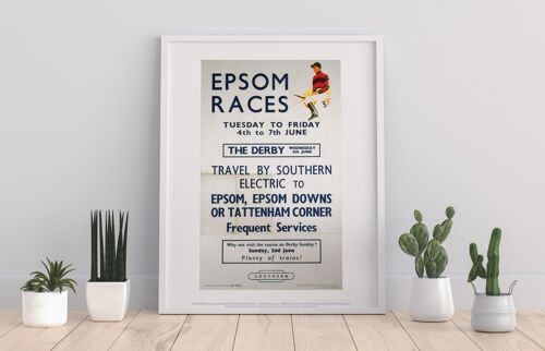 Epson Races - Travel By Southern Electric - Art Print