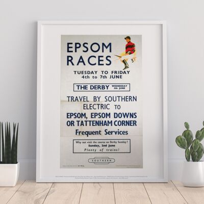 Epson Races - Travel By Southern Electric - Art Print