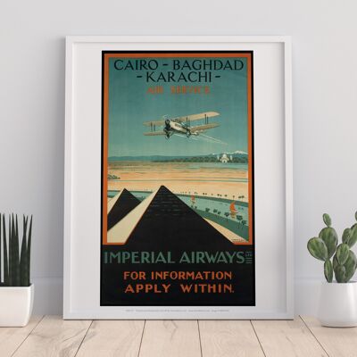 Imperial Airways - Cairo Baghdad Karachi - Art Print