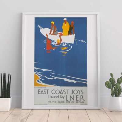 East Coast Joys No 4 Sea Bathing Lner - Premium Art Print