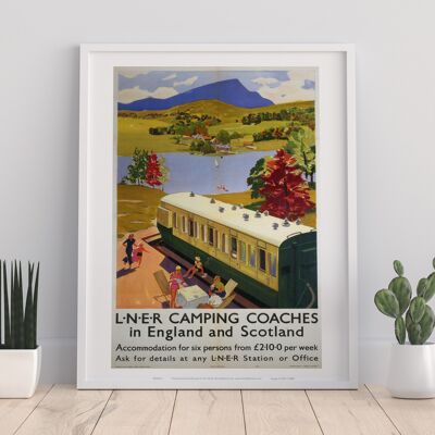 Camping Coaches In England And Scotland - Art Print